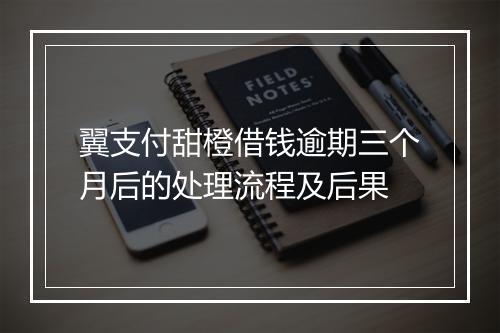 翼支付甜橙借钱逾期三个月后的处理流程及后果