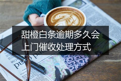 甜橙白条逾期多久会上门催收处理方式
