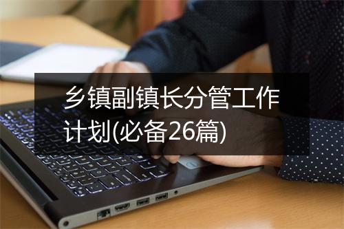 乡镇副镇长分管工作计划(必备26篇)