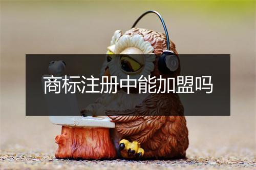 商标注册中能加盟吗