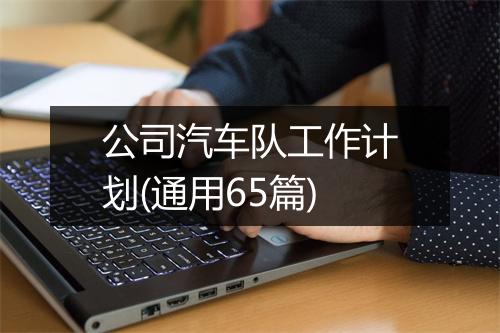 公司汽车队工作计划(通用65篇)
