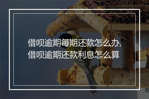 借呗逾期每期还款怎么办,借呗逾期还款利息怎么算