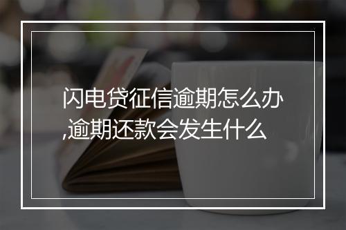闪电贷征信逾期怎么办,逾期还款会发生什么