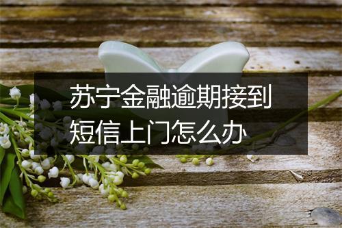 苏宁金融逾期接到短信上门怎么办