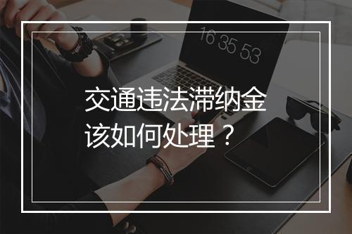 交通违法滞纳金该如何处理？