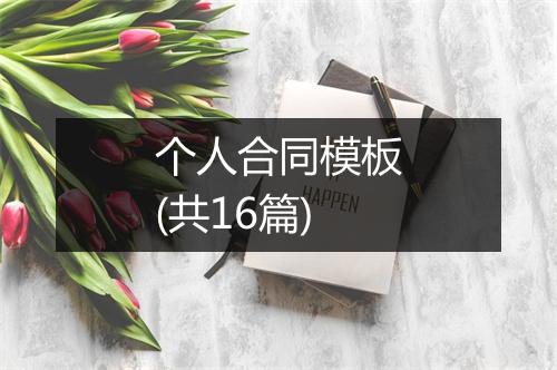 个人合同模板(共16篇)