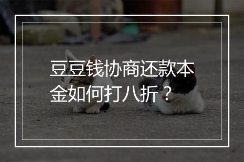 豆豆钱协商还款本金如何打八折？