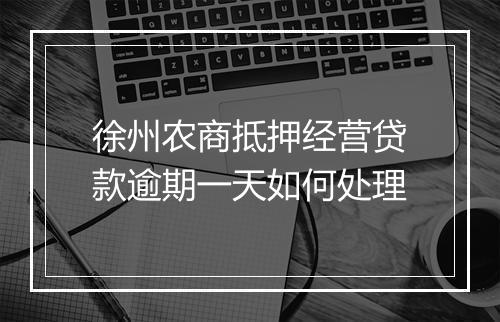 徐州农商抵押经营贷款逾期一天如何处理