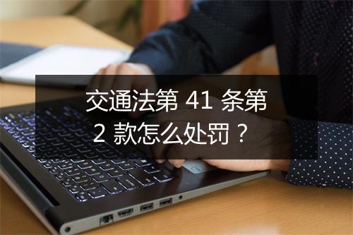交通法第 41 条第 2 款怎么处罚？