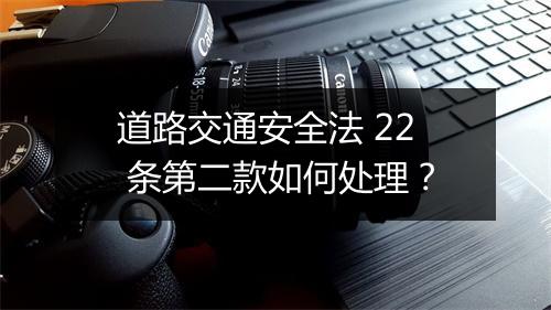 道路交通安全法 22 条第二款如何处理？