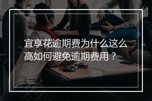 宜享花逾期费为什么这么高如何避免逾期费用？