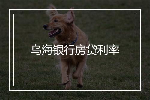 乌海银行房贷利率