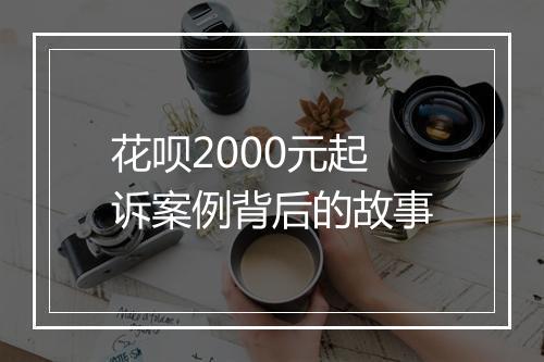 花呗2000元起诉案例背后的故事