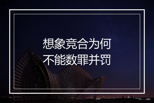 想象竞合为何不能数罪并罚