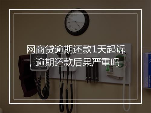 网商贷逾期还款1天起诉，逾期还款后果严重吗