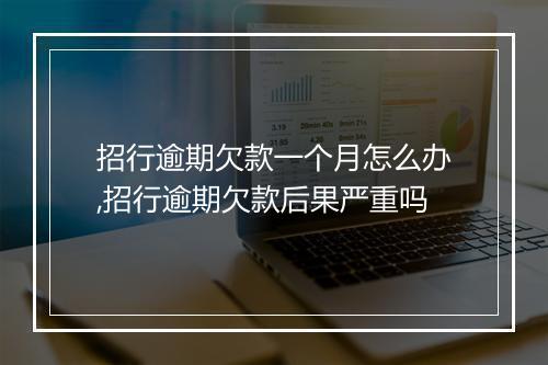 招行逾期欠款一个月怎么办,招行逾期欠款后果严重吗