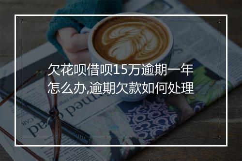 欠花呗借呗15万逾期一年怎么办,逾期欠款如何处理