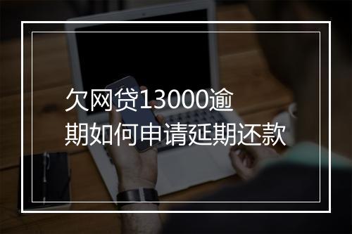 欠网贷13000逾期如何申请延期还款