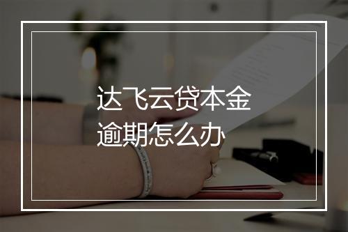 达飞云贷本金逾期怎么办