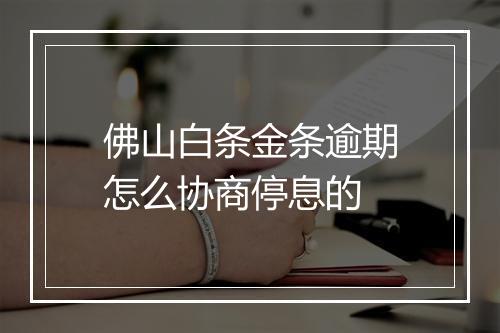 佛山白条金条逾期怎么协商停息的