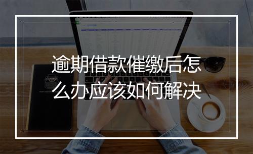 逾期借款催缴后怎么办应该如何解决