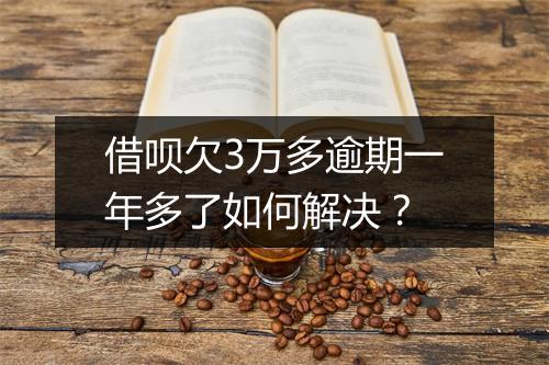 借呗欠3万多逾期一年多了如何解决？