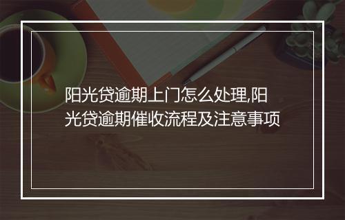 阳光贷逾期上门怎么处理,阳光贷逾期催收流程及注意事项