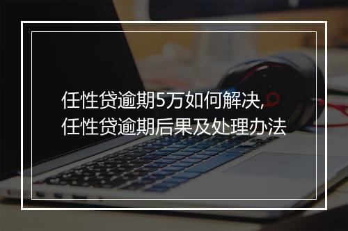 任性贷逾期5万如何解决,任性贷逾期后果及处理办法