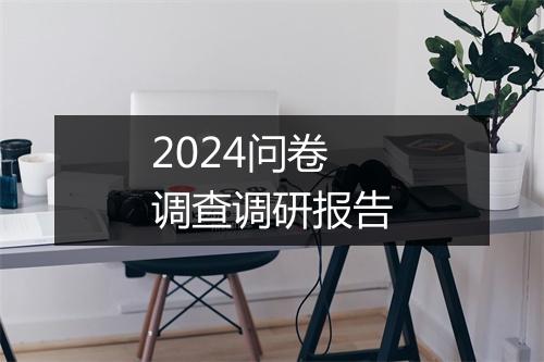 2024问卷调查调研报告