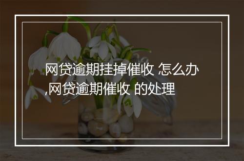 网贷逾期挂掉催收 怎么办,网贷逾期催收 的处理