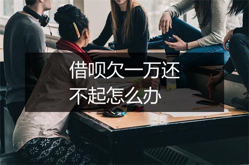借呗欠一万还不起怎么办