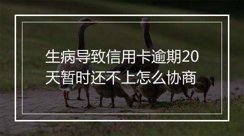 生病导致信用卡逾期20天暂时还不上怎么协商