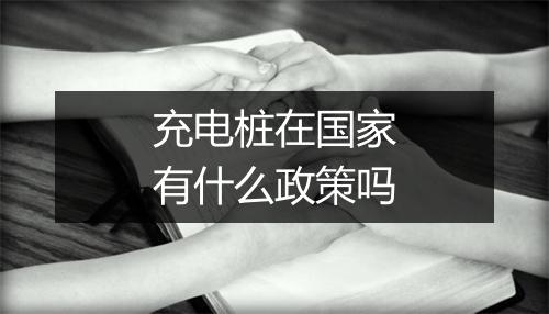 充电桩在国家有什么政策吗