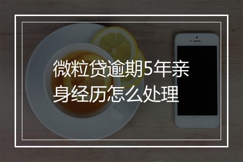 微粒贷逾期5年亲身经历怎么处理