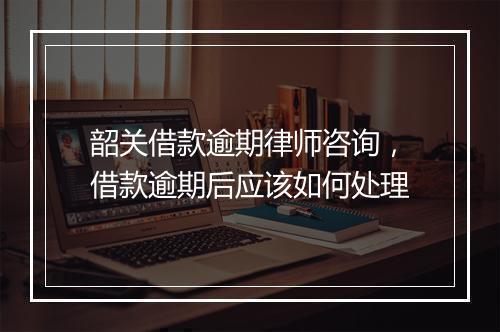 韶关借款逾期律师咨询，借款逾期后应该如何处理