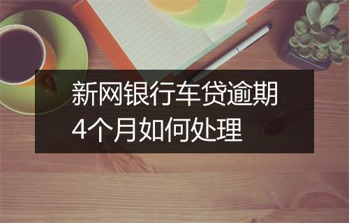 新网银行车贷逾期4个月如何处理