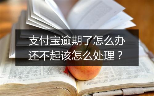 支付宝逾期了怎么办还不起该怎么处理？