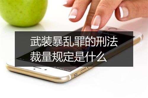 武装暴乱罪的刑法裁量规定是什么
