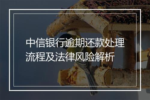 中信银行逾期还款处理流程及法律风险解析