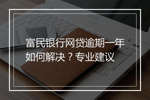 富民银行网贷逾期一年如何解决？专业建议