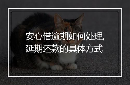 安心借逾期如何处理,延期还款的具体方式