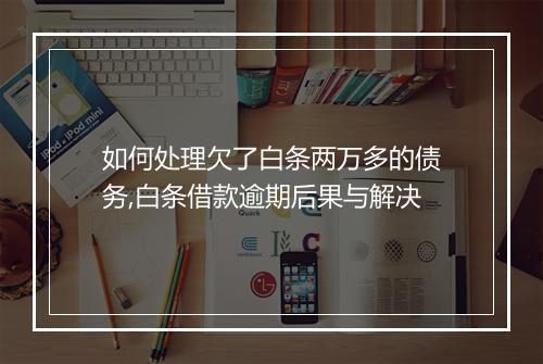 如何处理欠了白条两万多的债务,白条借款逾期后果与解决