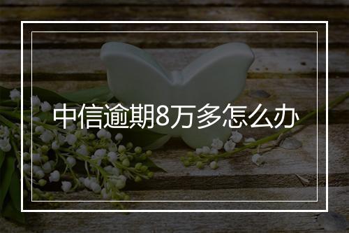 中信逾期8万多怎么办
