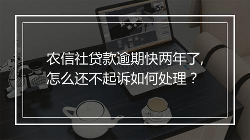 农信社贷款逾期快两年了,怎么还不起诉如何处理？