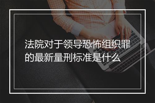 法院对于领导恐怖组织罪的最新量刑标准是什么
