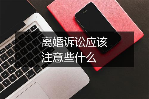 离婚诉讼应该注意些什么