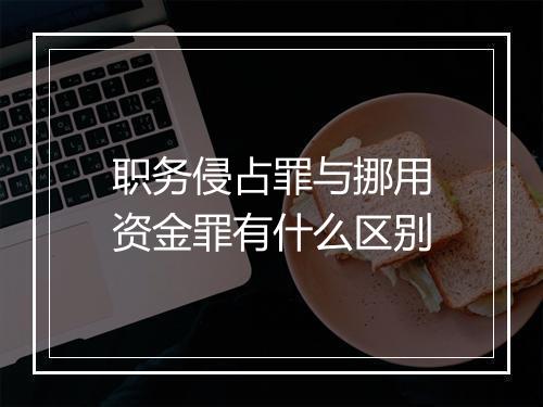 职务侵占罪与挪用资金罪有什么区别