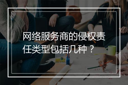 网络服务商的侵权责任类型包括几种？