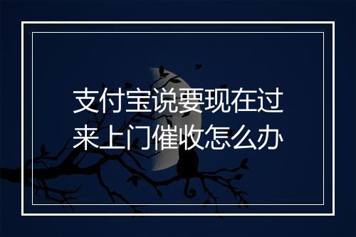 支付宝说要现在过来上门催收怎么办