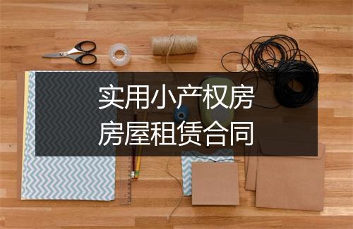 实用小产权房房屋租赁合同